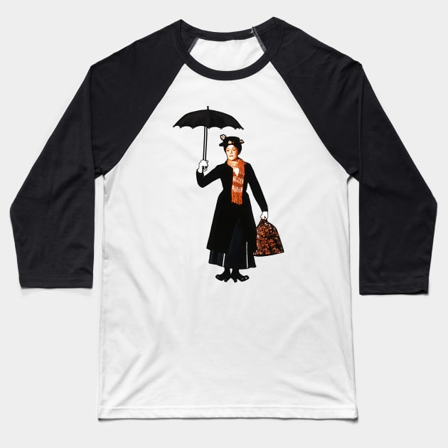 Mary Poppers Baseball T-Shirt by Powder.Saga art